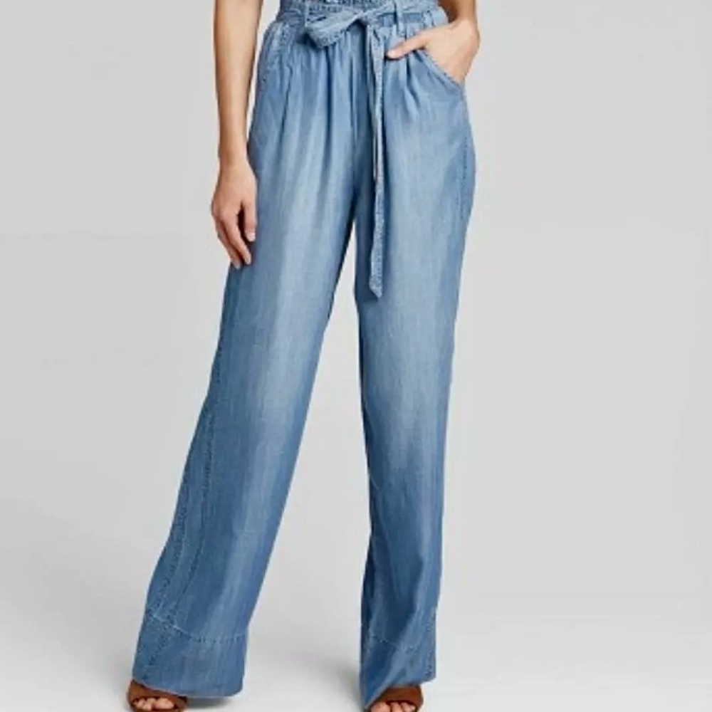 Knox Rose High Waisted Denim Pants Wide leg